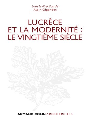 cover image of Lucrèce et la modernité
